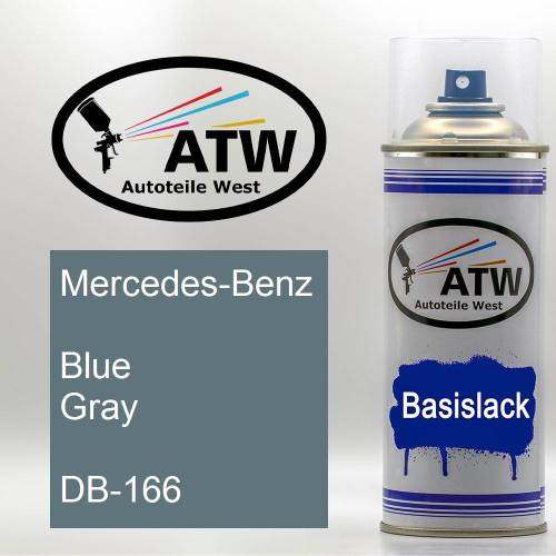 Mercedes-Benz, Blue Gray, DB-166: 400ml Sprühdose, von ATW Autoteile West.